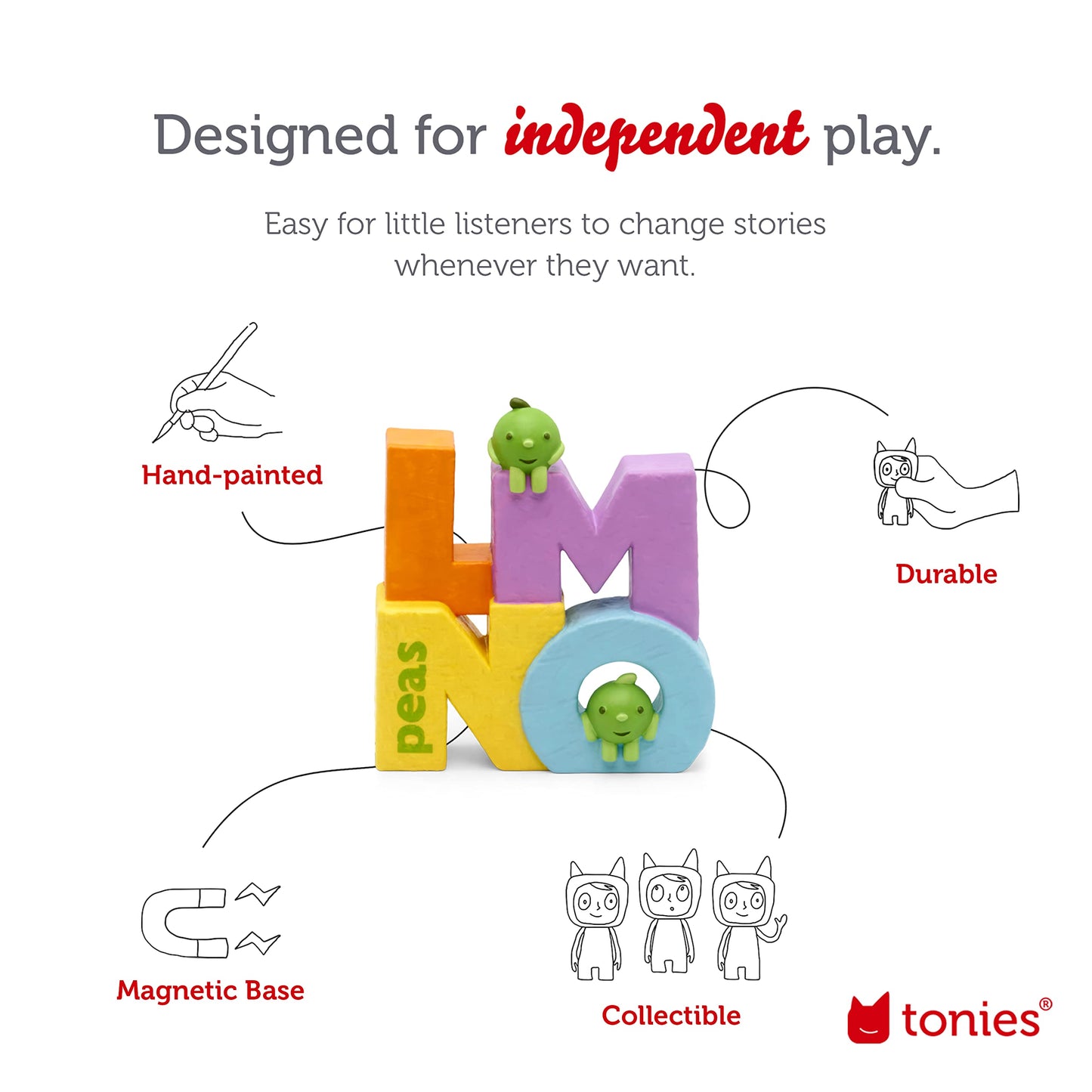 Tonies Lmno Peas Audio Toy Figurine