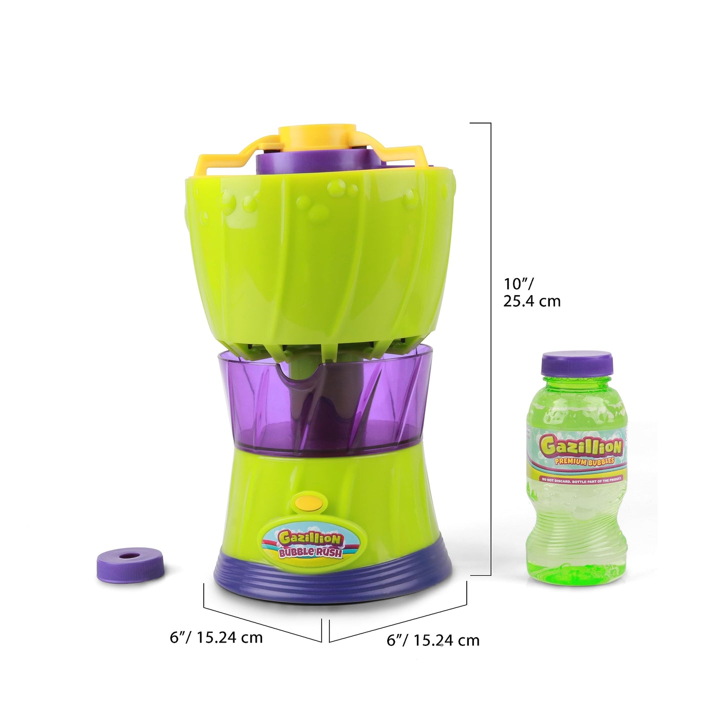 Gazillion Bubbles, Bubble Rush Portable Bubble Maker - Instant Bubble Creation - Outdoor Toy For Kids - 8 Oz. Bubble Solution Included - Ages 3+