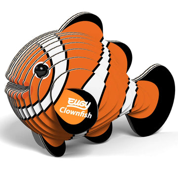 Eugy Clownfish 3D Puzzle, 16 Piece Eco-Friendly Educational Toy Puzzles For Boys, Girls & Kids Ages 6+