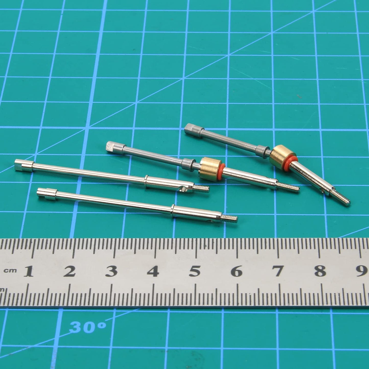 RCAWD SCX24 Lengthen CVD Drive Shaft +7mm & Wheel hex hub Set for Axial 1/24 SCX24 Driveshaft Upgrade Parts