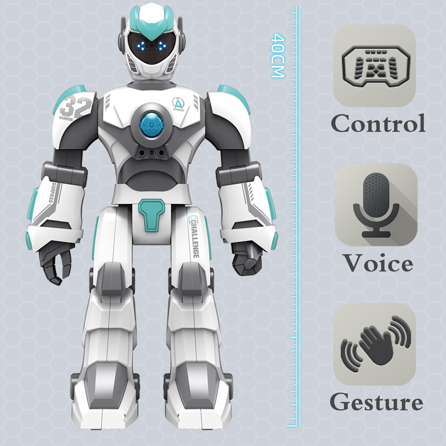 Robot Toys For Kids 6-8 With 10 Sports Cones, Smart Remote Control Robot Can Auto-Demo Dance Music Story Poem, Kids Toys For Boy
