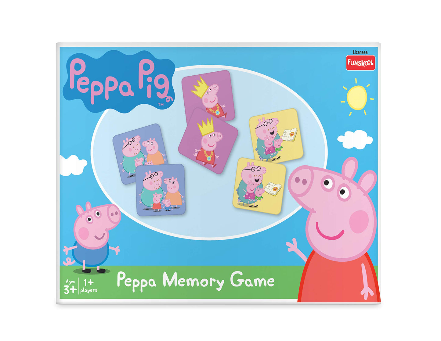 Funskool Games Peppa Pig Memory Game, Educational Matching Picture Game For Children, Kids & Family, 1 + Players, Ages 3 And Abo
