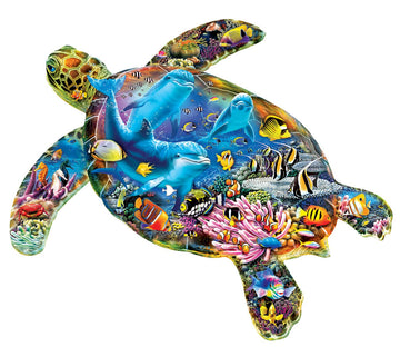 MasterPieces 1000 Piece Jigsaw Puzzle - Turtle Sailing, 25.55"x20.42", Paper, Team Color, Model 72284