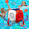 Octopus Pool Toys, 2-In-1 Kids Inflatable Basketball Hoop & Ring Toss Yard Games, Family Party Indoor Outdoor Water Play, Cool S