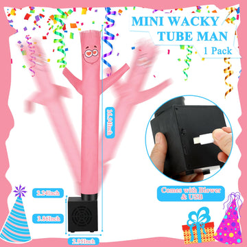 Poen Easter Mini Inflatable Tube Man - Funny Gift for Kids, Wacky Waving Inflatable Guy with Blower for Birthday Party Decor, Multicolored