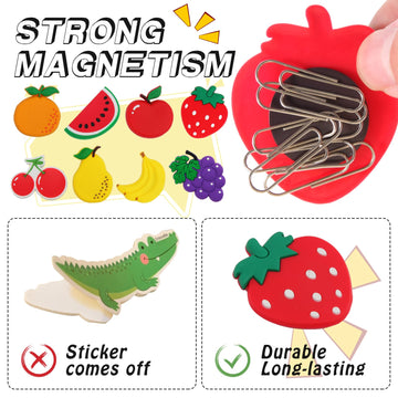 10 Pcs Fridge Magnets For Kids - Fridge Magnets For Toddlers 1-3 - Kids Magnets Educational Toys - Learning Fruits Magnets For Babies,Fruits Cartoon Magnet (Fruits)