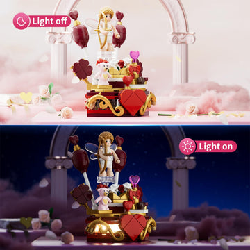 Funwhole Cupid'S Gift Box Lighting Building Bricks Set - Great Valentine'S Day Love Decoration Minifigure For Romantic Couples C