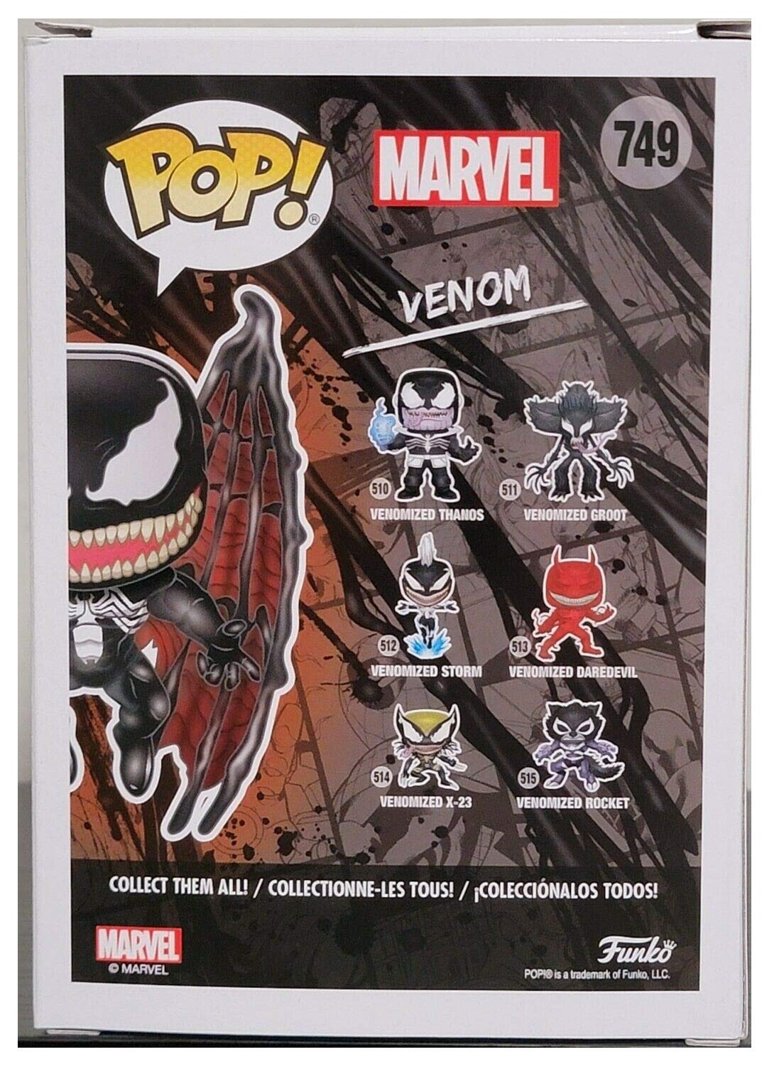 Funko Pop! 749 Marvel Winged Venom Gitd Glow In The Dark Chase Exclusive Bobblehead Figure