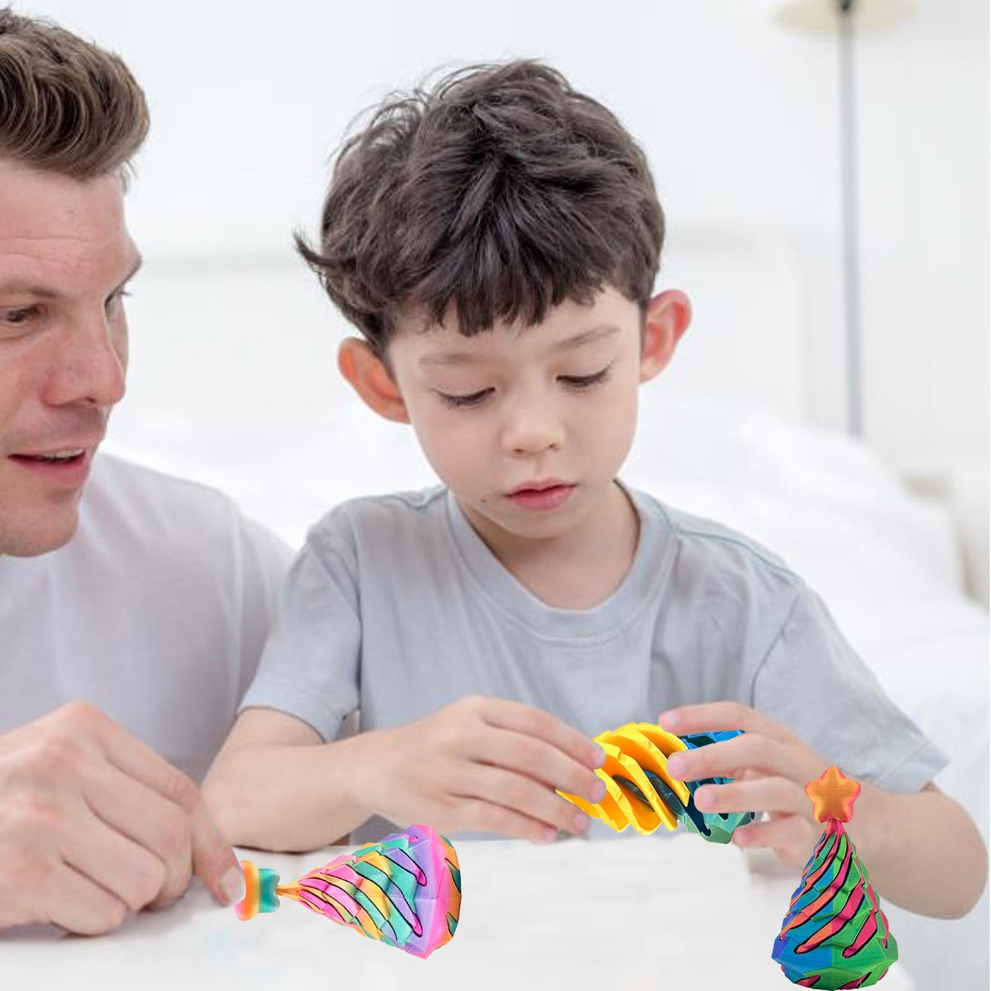 3 Pack Spiral Cone Fidget Toy, Pyramid Passthrough Sculpture, Mini Cones Pass Through Pyramid Fidget Toy For Stress And Anxiety