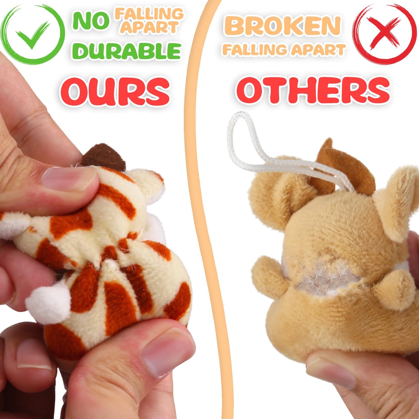 38 Pack Mini Stuffed Animals Party Favors For Kid, Small Plush Stuffed Animal Toy In Bulk For Claw Machine, Carnival Prizes, Plush Keychain Decorations, Valentines Classroom Gift, Animal Stuff Reward
