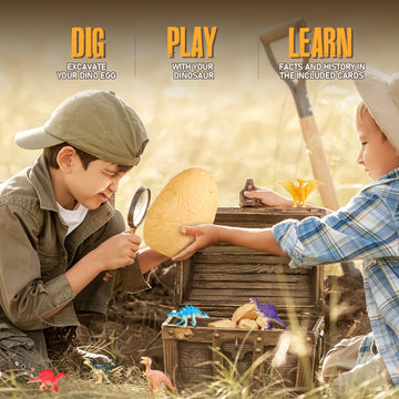 Jumbo Dino Egg Dig Kit - 12 Dinosaurs Excavation Kit, Dinosaur Toys For Kids 5-7, Fossil Dino Toys Dig Kits For Dinosaur Collection, Dinosaur Toys Gifts For Boys Girls 6 And Up Year Old Birthday Gift