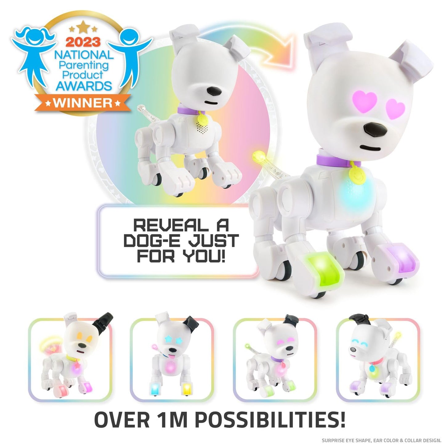 Dog-E Interactive Robot Dog With Colorful Led Lights, 200+ Sounds & Reactions, App Connected (Ages 6+)