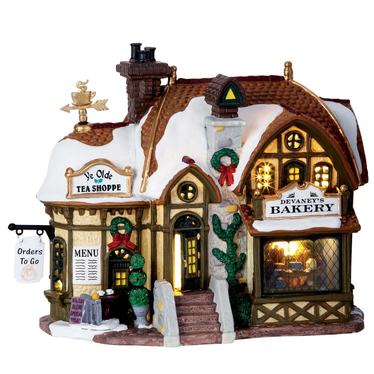 Lemax Christmas Village Devaneys Bakery Battery Operated Led - 35793