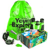 HQ 4KIDS Outdoor Adventure Kit - Binoculars, Compass, Magnifying Glass & Flashlight for Kids Ages 3-12, Green, Plastic