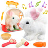 Smilesskiddo Jumping Rabbit Toys For Girls - Electronic Hopping Bunny With Wiggle Ears Twitch Nose, Storage Cage And Accessories