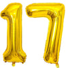 40 Inch Gold 17 Number Balloons Giant 17 Balloons Gold Birthday 17 Balloons 17Th Birthday Anniversary Party Decorations Supplies