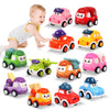 12 Pcs Pull Back Cars Set Toys For 1 2 3 Year Toddlers, Baby Car Toys For 6-12-18 Months, Construction Vehicle Racing Car Set, B