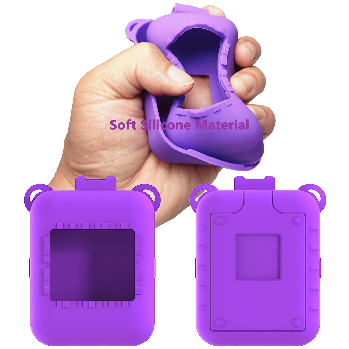 Silicone Case For Bitzee Original Interactive Toy Digital Pet With 15 Animals, Protective Skin Cover For Bitzee Original Virtual Electronic Digital Pet Accessories(Case For Bitzee Orginal) (Purple)