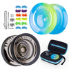 Professional Responsive Yoyo For Kids Beginners, Dual Purpose Yo-Yo For Adults Advanced + Extra Unresponsive Yoyo Bearing + 12 Y