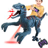 Apobatk Remote Control Dinosaur Toys For Kid - Walking Dinosaur Toys For Boys 5-7?Rc Jurassic Velociraptor Toys 8-12?Robot Dinos