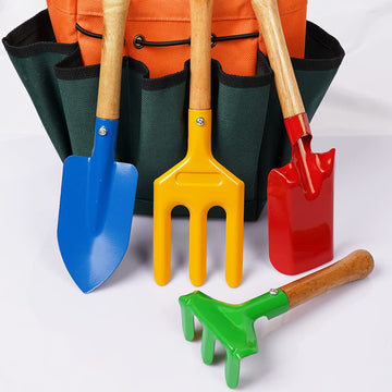 Kids Gardening Tool Set - Gardening Tools Kit Includes Shovel, Rake, Fork Trowel, Children'S Garden Kit With Sun Hat, Apron, Glo