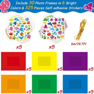 Chiazllta 30 Pcs Summer Under The Sea Craft Kits For Kids Preschool Ocean Animal Diy Picture Frame Crafts Kindergarten Back To S