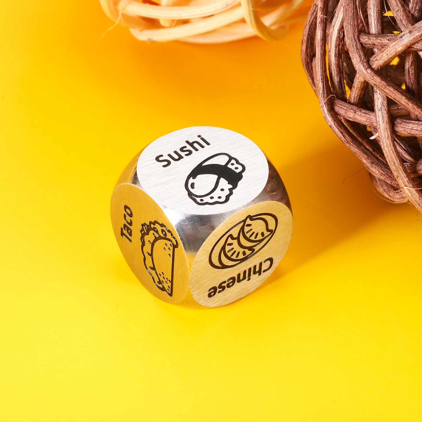 Valentines Day Couple Gifts for Him Her Date Night Dice Gifts for Couple Food Decision Anniversary Steel Dice Couple Game for Hi