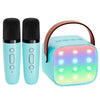 Yll Mini Karaoke Machine For Kids, Portable Bluetooth Speaker With 2 Wireless Microphones,18 Pre-Loaded Songs, Birthday For 3 4 5 6 7 8 + Year Old Boys Toys (Blue)