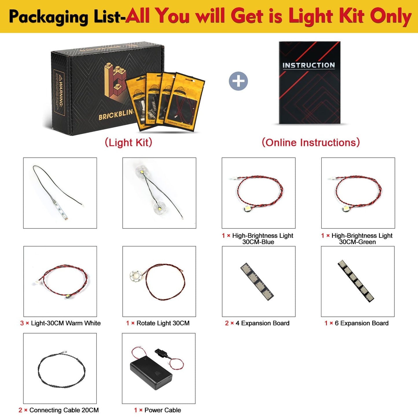 Brickbling Led Light Compatible With Lego Fortnite Peely Bone, Creative Lighting Kit Compatible With Lego 77072 - Light Kit Only