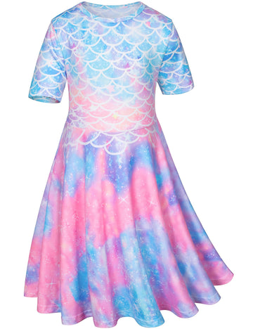 Doll And Girl Matching Nightdress Mermaid Dress Nightgowns Costume For Girl And 18'' American Girl Doll Clothes(3-140)