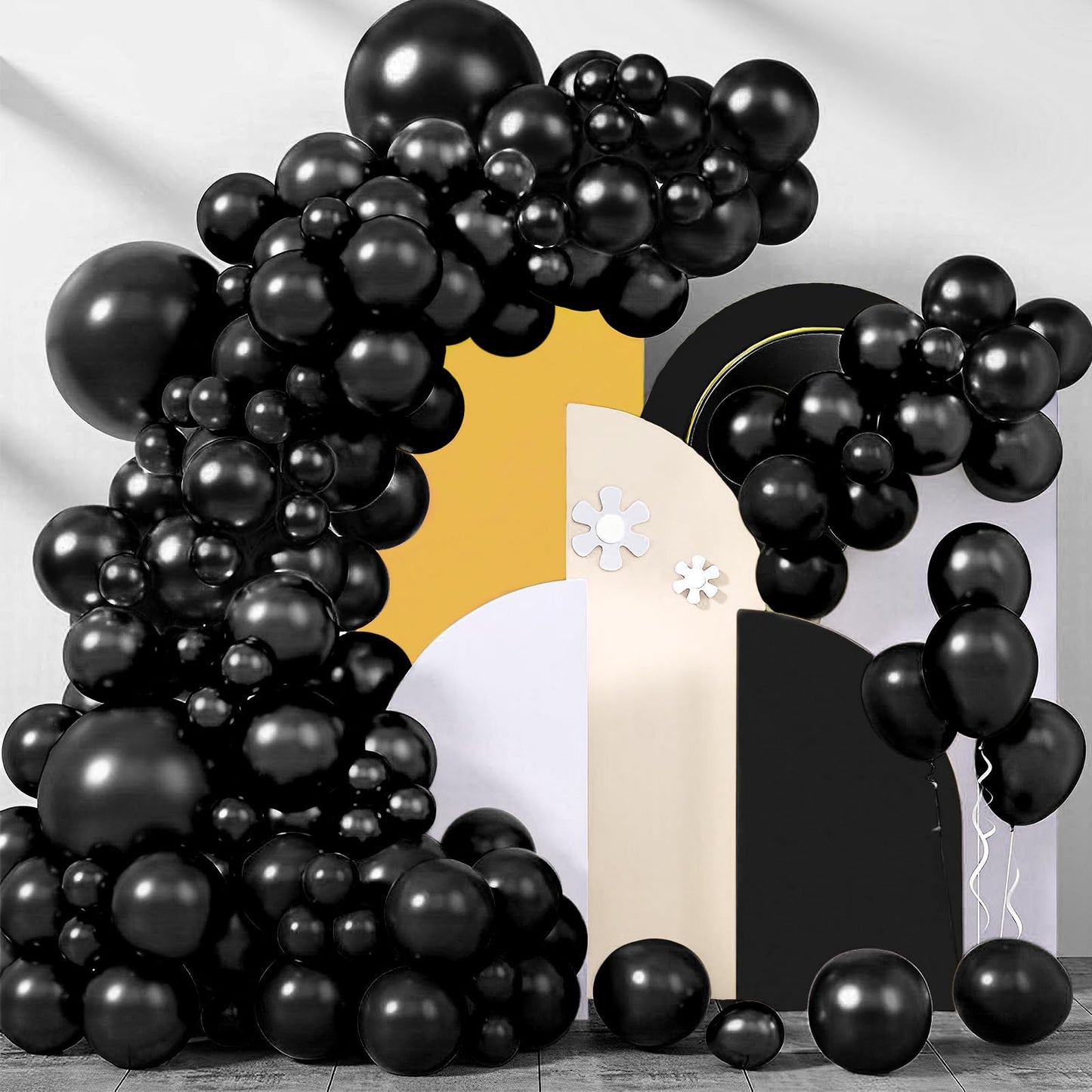 200 Pieces Black Balloons Different Sizes 5 10 12 18 Inch Black Balloon Arch Kit Black Balloon Garland Black Latex Balloons For