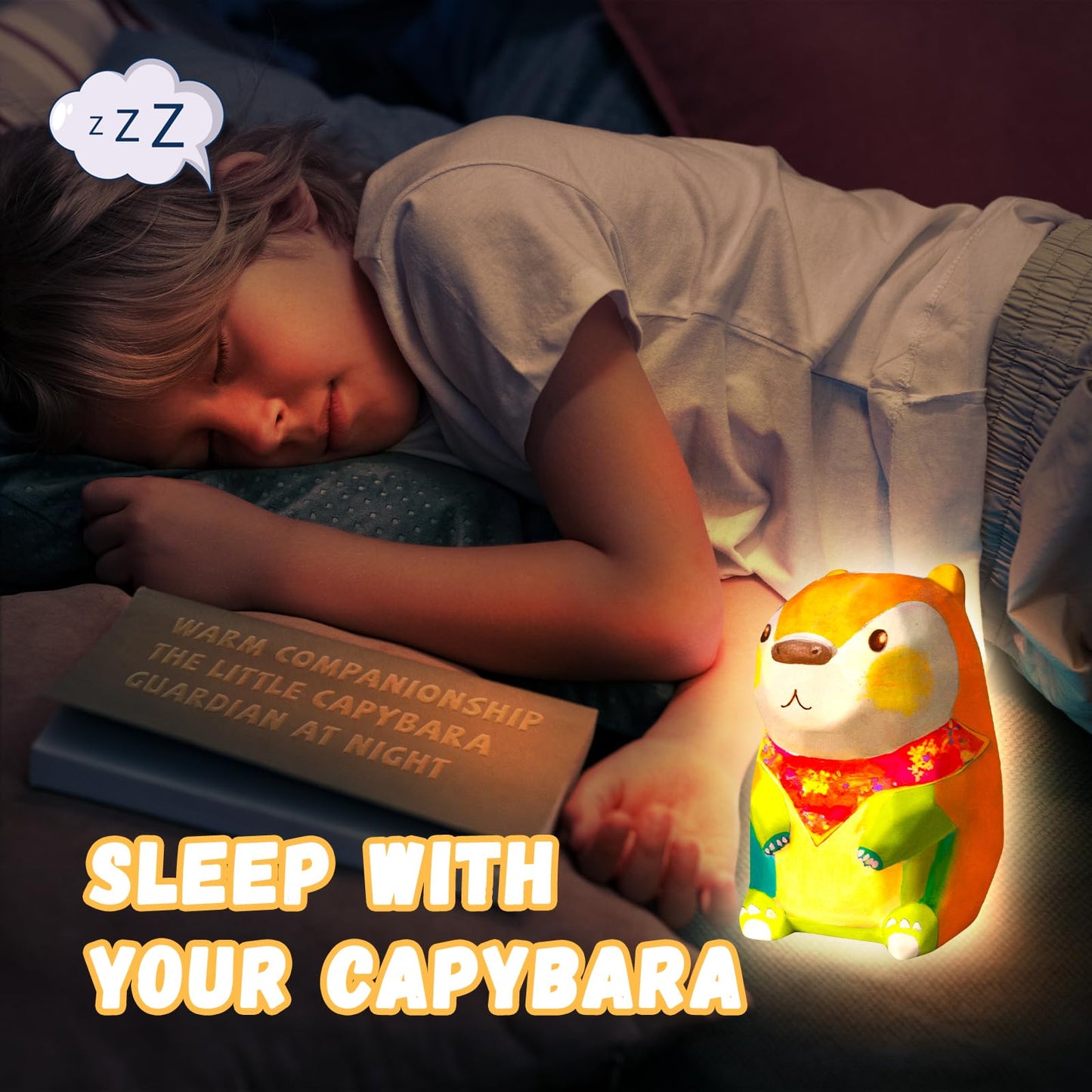 Loungelore DIY Capybara Lamp Kit, 3D Night-Light Art Supplies for Kids Ages 8-12, Plastic, Capybara B Model YQFKMDCSZB003