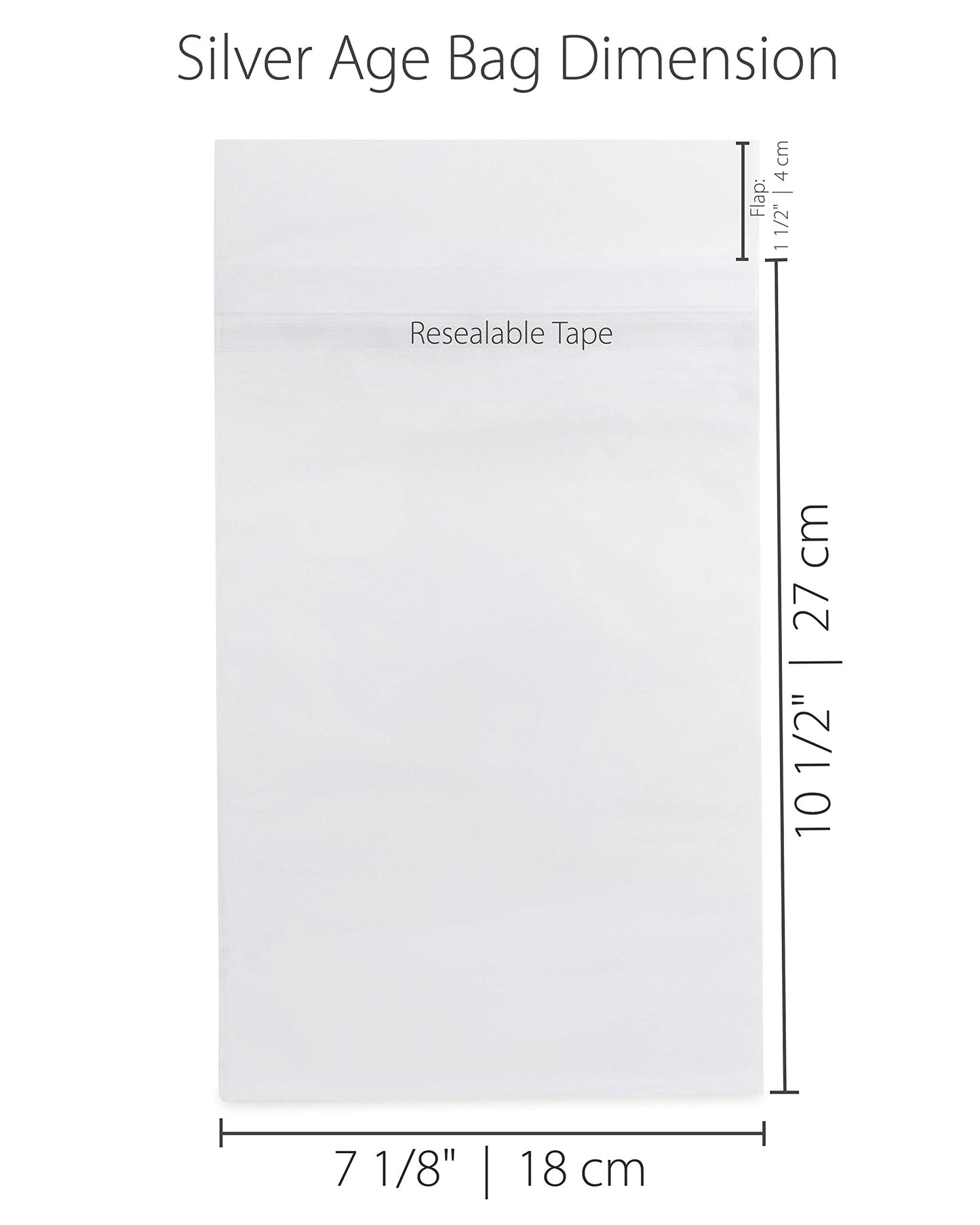 Titanshield Silver Age Re-Sealable Comic Book Bags (150 Count)