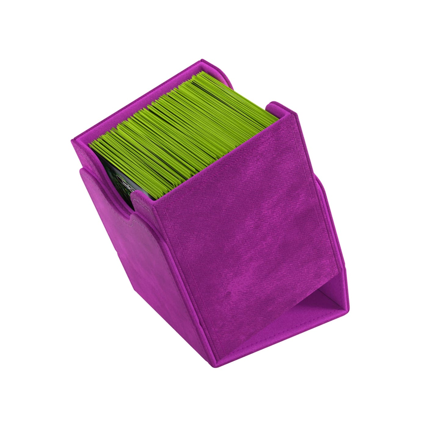 Squire 100+ Xl Convertible Deck Box | Card Storage Box With Removable Cover Clips | Holds 100 Double-Sleeved Cards In Extra Thick Inner Card Sleeves | Purple Color | Made By Gamegenic (Ggs20101Ml)