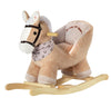 Rock My Baby Rocking Horse, Baby Animal Rocking Horse with Seat, Ride on Horse, Plush Rocking Horse with Realistic Sound, Wooden