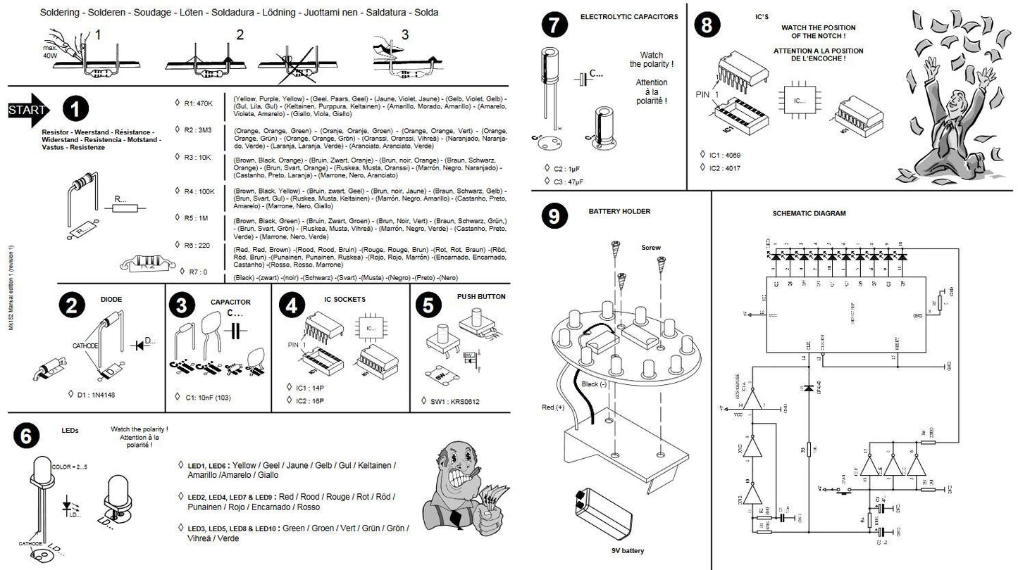 Velleman Mk152 Spinning Led Wheel Minikit