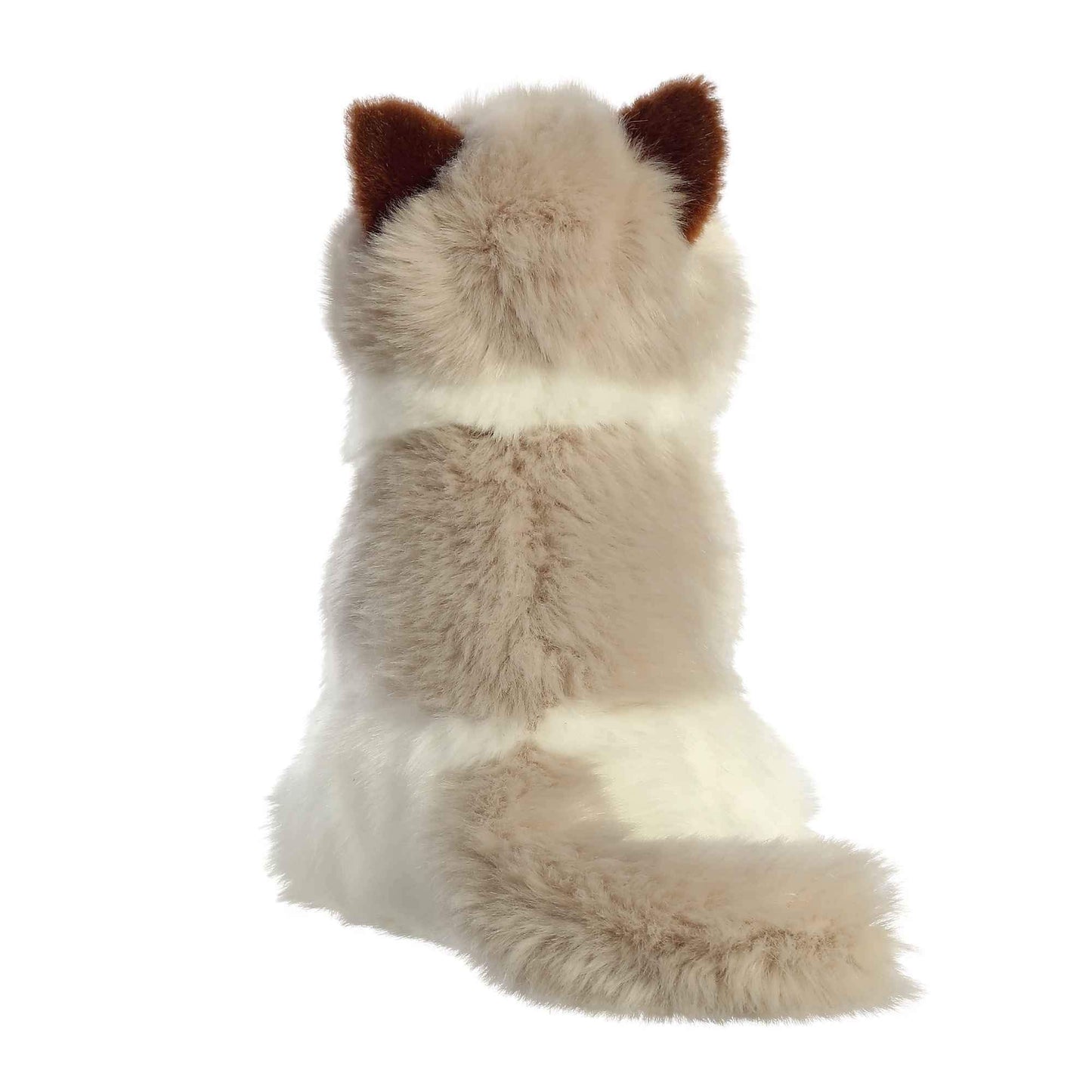 Aurora® Realistic Miyoni® Ragdoll Cat Stuffed Animal - Lifelike Detail - Cherished Companionship - White 9 Inches