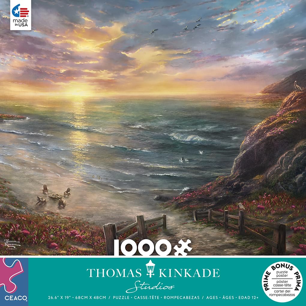 Ceaco - Thomas Kinkade - Beachside Gathering - 1000 Piece Jigsaw Puzzle