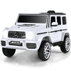 OLAKIDS 12V Mercedes Benz G63 Ride On Car for Kids, White, Remote Control, Double Doors, Bluetooth, Music, 2 Speeds, Battery Powered