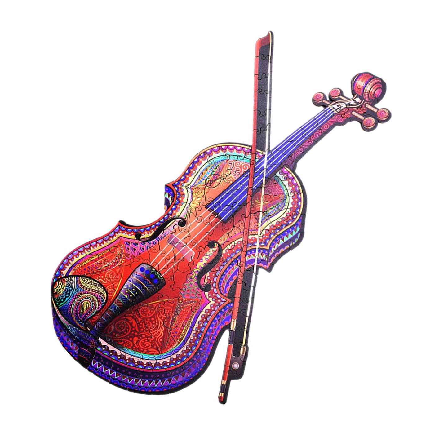 Wentufin - 200 Pieces Wooden Jigsaw Puzzles For Adults Large Size Wood Cut Puzzles Violin Wooden Jigsaw Puzzles Gift For Christm