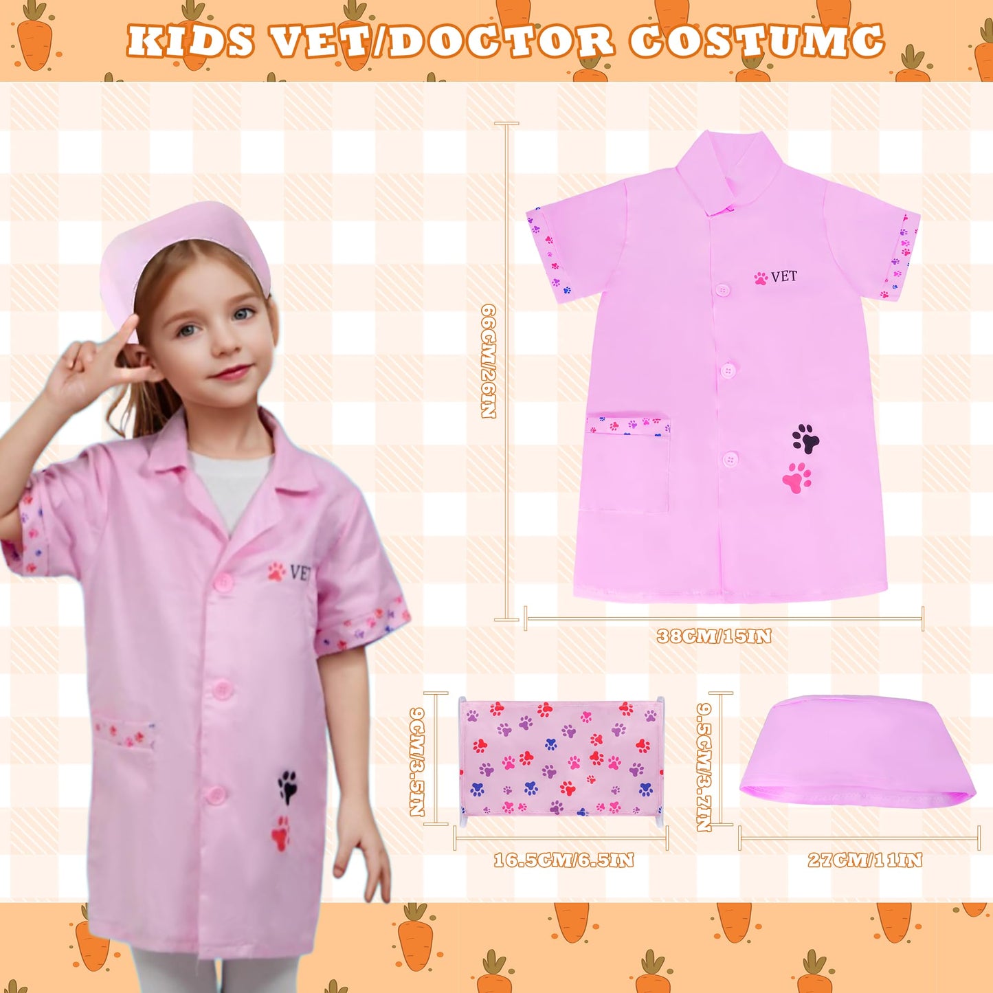 Doctor Kit For Girls -Vet Play Sets For Kids, Pretend Play Doctor Set With Pet Cage And Bunny Toy, Doctor Play Gift For Kids Tod