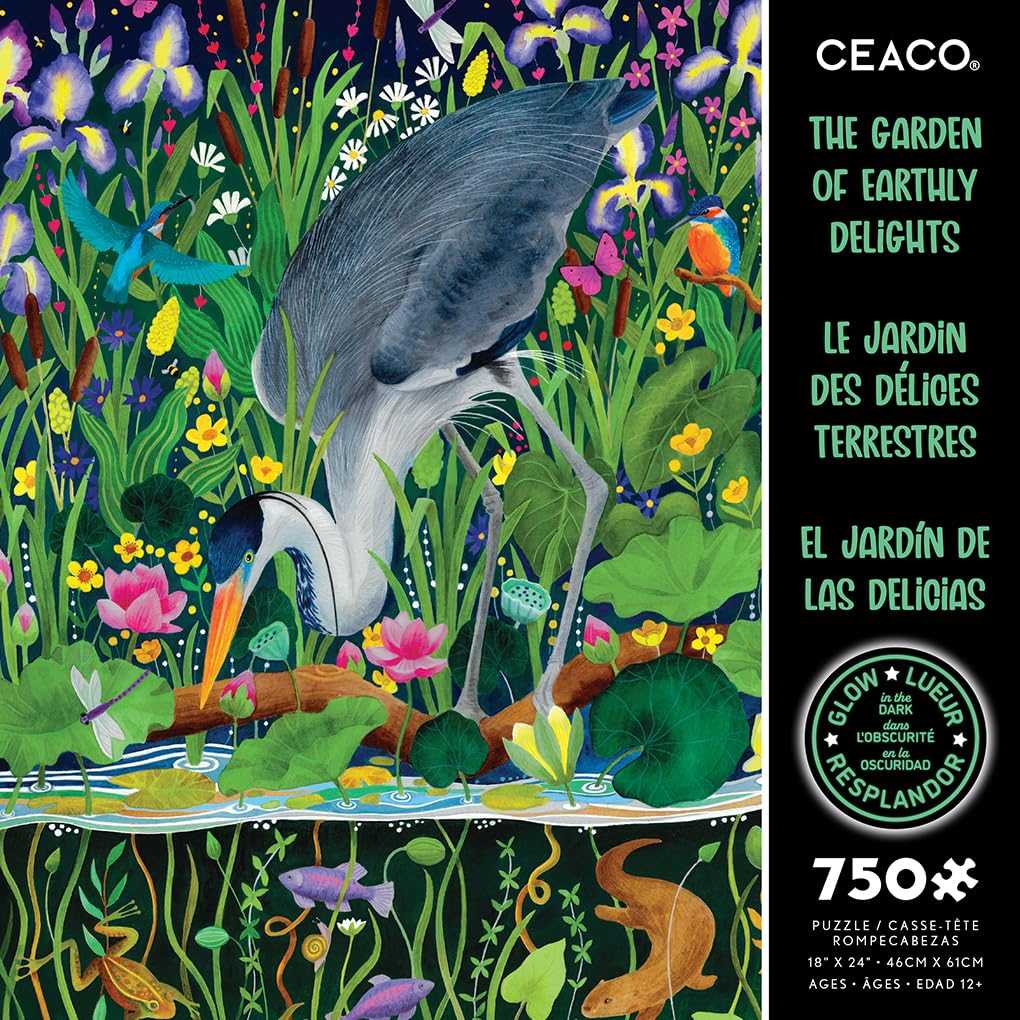 Ceaco - Glow In The Dark - The Garden Of Earthly Delights - 750 Piece Jigsaw Puzzle