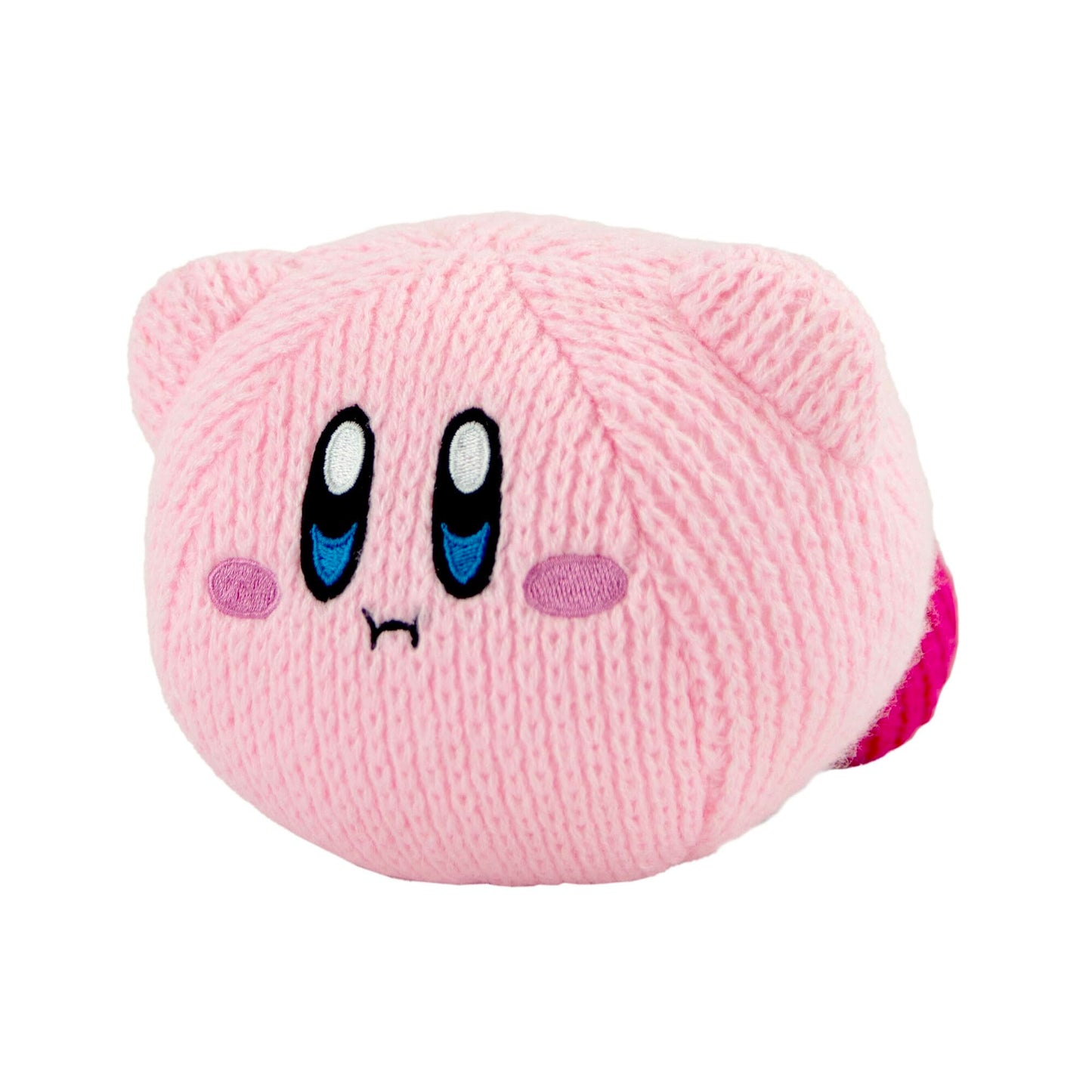 Tomy Nuiguru Knit Kirby Plush - Hovering Kirby Plushie - Knit Plushies - Soft And Squishy Kawaii Plushies - Video Game Collectibles - Gaming Room Decor - 6 Inch