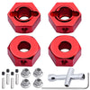 HobbyPark Aluminum 12mm Hex Wheel Hubs Adapters with Locknuts for Arrma Granite Voltage MEGA 2WD Granite 4X4 Big Rock Senton, Se