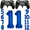 Navy Blue Video Game Party Supplies Boys 11Th Birthday Party Decorations- 2 Packs Game On Balloons With Dark Blue Number 11 Ball