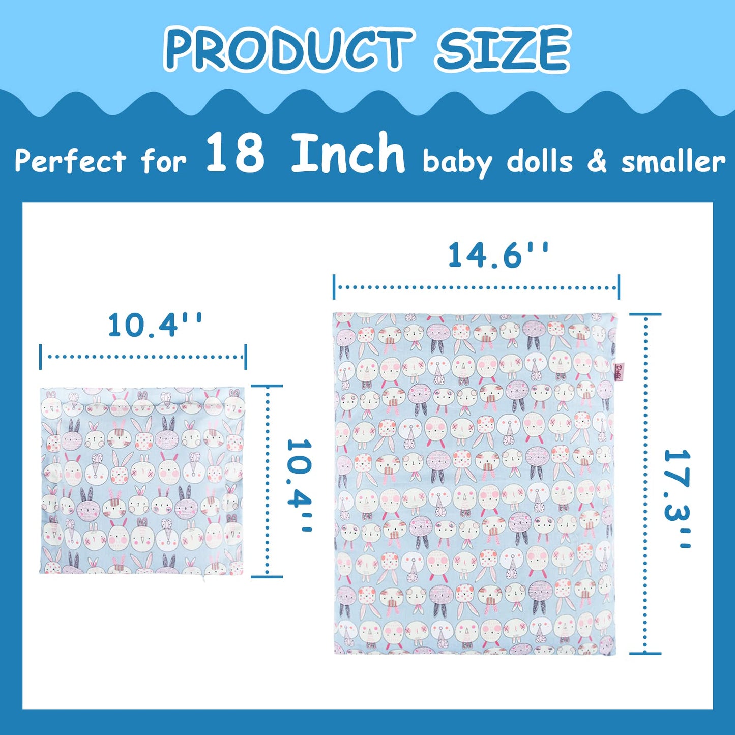 18 Inch Doll Bedding 2 Pc. Set - Reversible Print Doll Bedding Accessories With Comforter And Pillow - Fits American Girl Dolls And Other 18 Inch Dolls Holiday