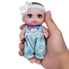 Beem Jun 6 Cute Small Baby Doll Newborn Baby All Vinyl Reborn Baby Dolls for Girls Swivel Mini Dolls 16 cm Crying Baby DIY Toys