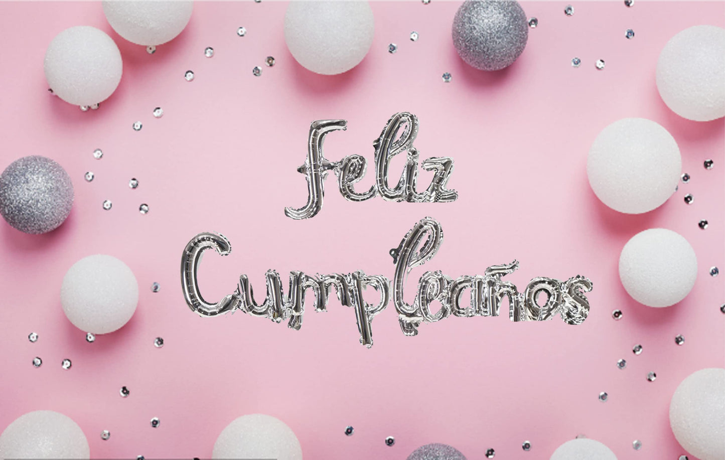 Silver Feliz Cumpleanos Small Letters Conjoined Balloons Feliz Cumpleanos Balloon Happy Birthday Balloons Birthday Banner Decora