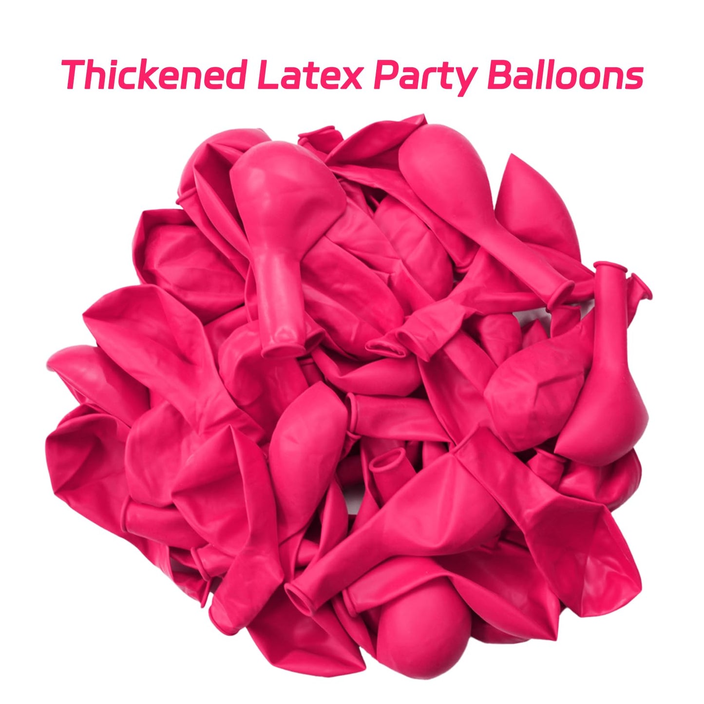 Hot Pink Balloons 100 Pcs 12 Inch Thicken Latex Hot Pink Balloons Pink Round Helium Balloons For Birthday Wedding Valentines Ann