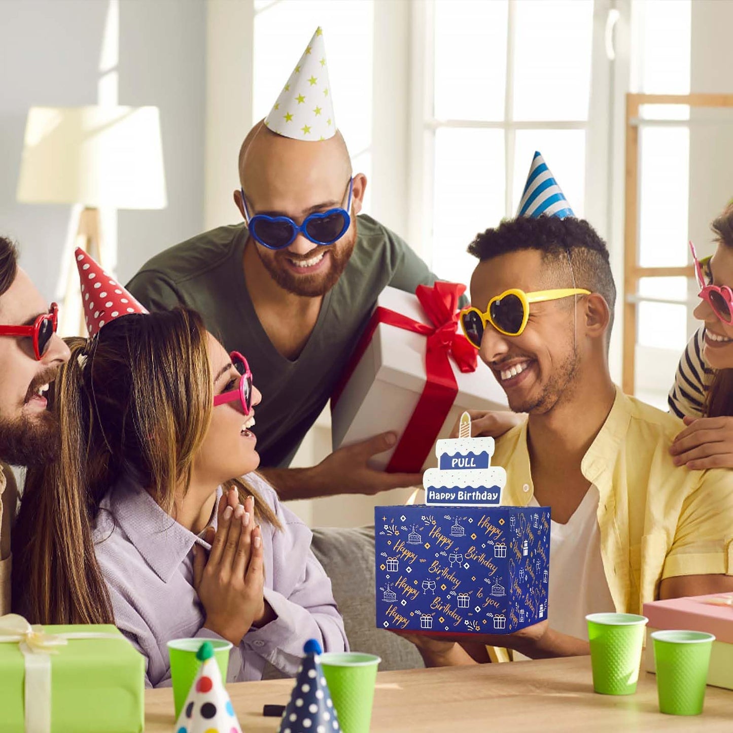 Happy Birthday Day Money Box for Cash Gift Pull,Money Gift Boxes for Cash,Money Box for Cash Gift Colourful Money Holder for Cas